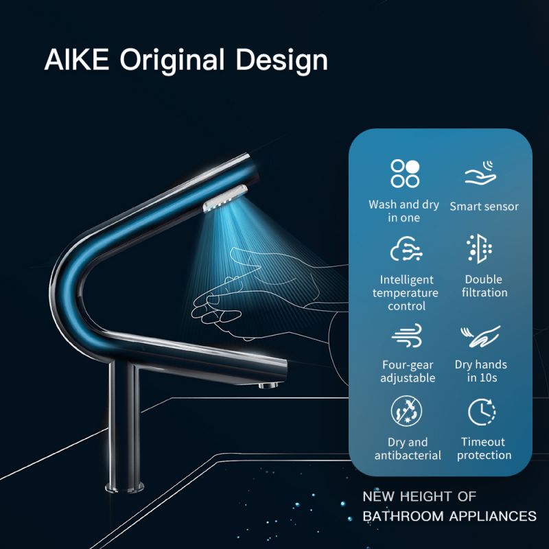 AIKE Super Air Tap Hand Dryer Combo Wash and Dry, AK7131 - AIKE Direct Store