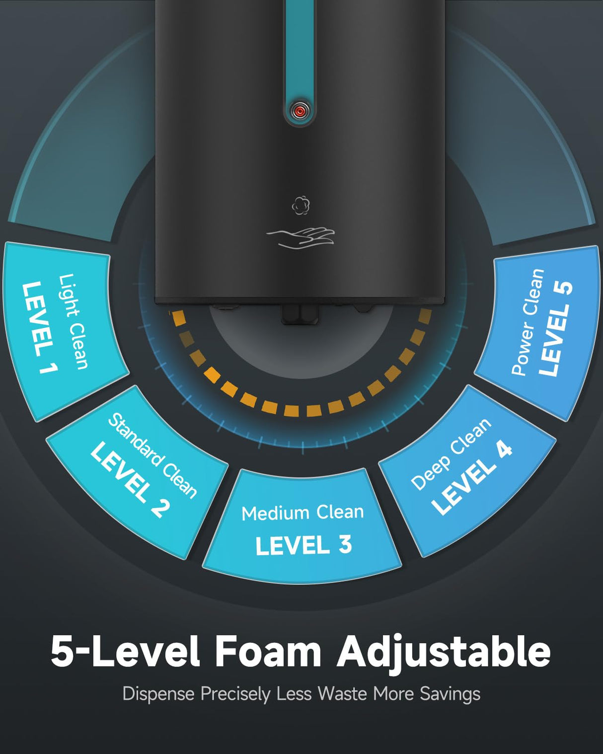 AIKE Automatic Foam Stainless Steel Soap Dispenser 5-Gear Adjustable 25 Fl Oz,Model AK1205FA - AIKE Direct Store