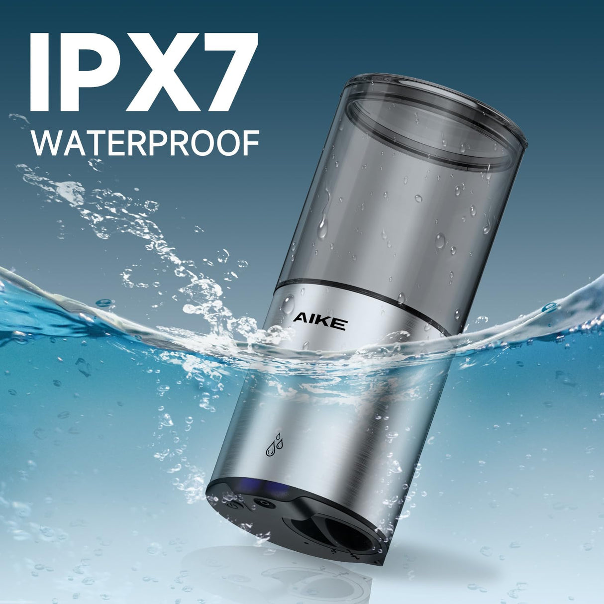 AIKE IPX7 Waterproof Automatic Soap Dispenser Wall Mount,for Home and Commercial Bathroom 13.5oz ,Model AK1213-1 - AIKE Direct Store