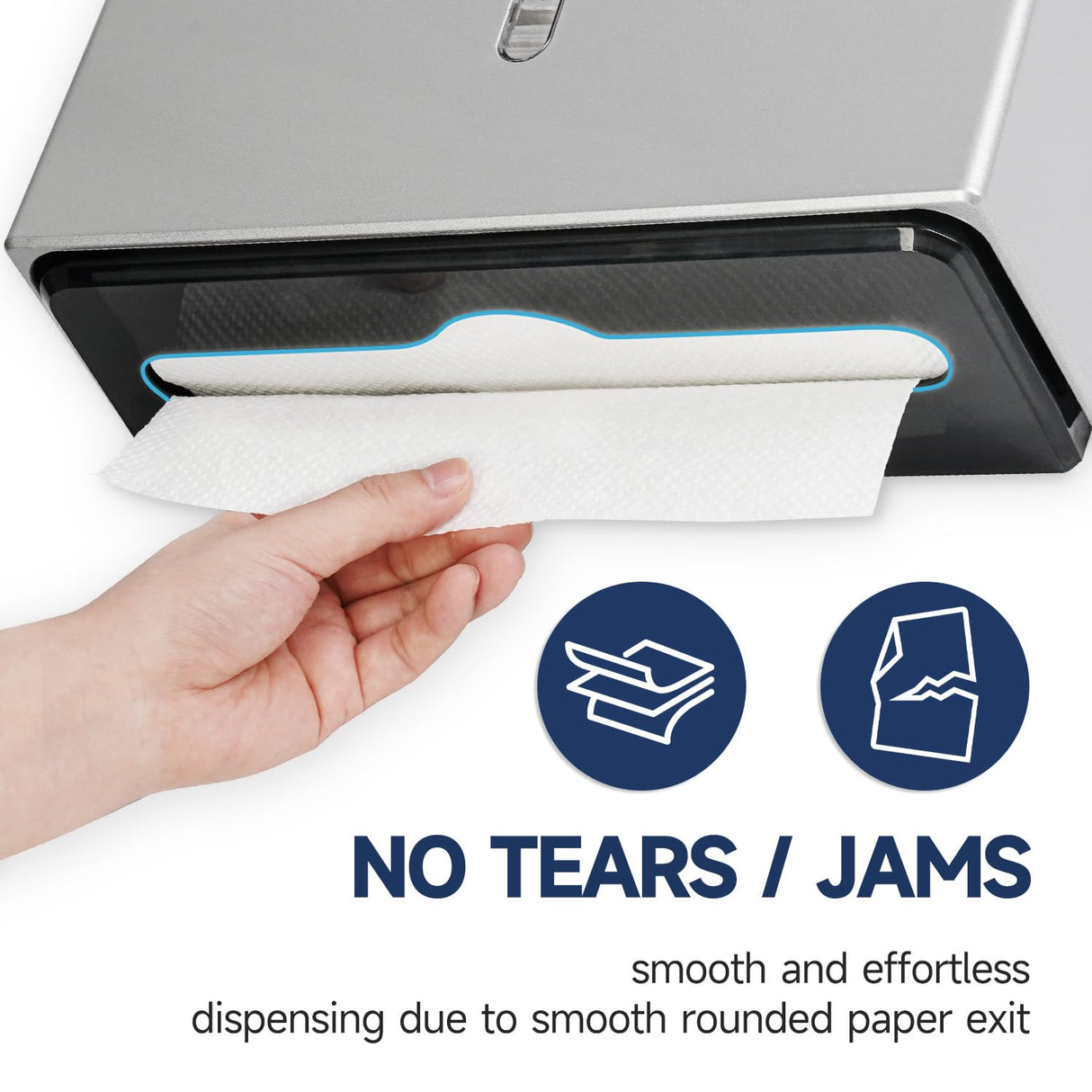 AIKE 200 Sheets Wall Mount Paper Towel Dispenser with Clear Window.Fit Multifold Paper Size 10"x3.1" or Smaller,Model AK5102 - AIKE Direct Store