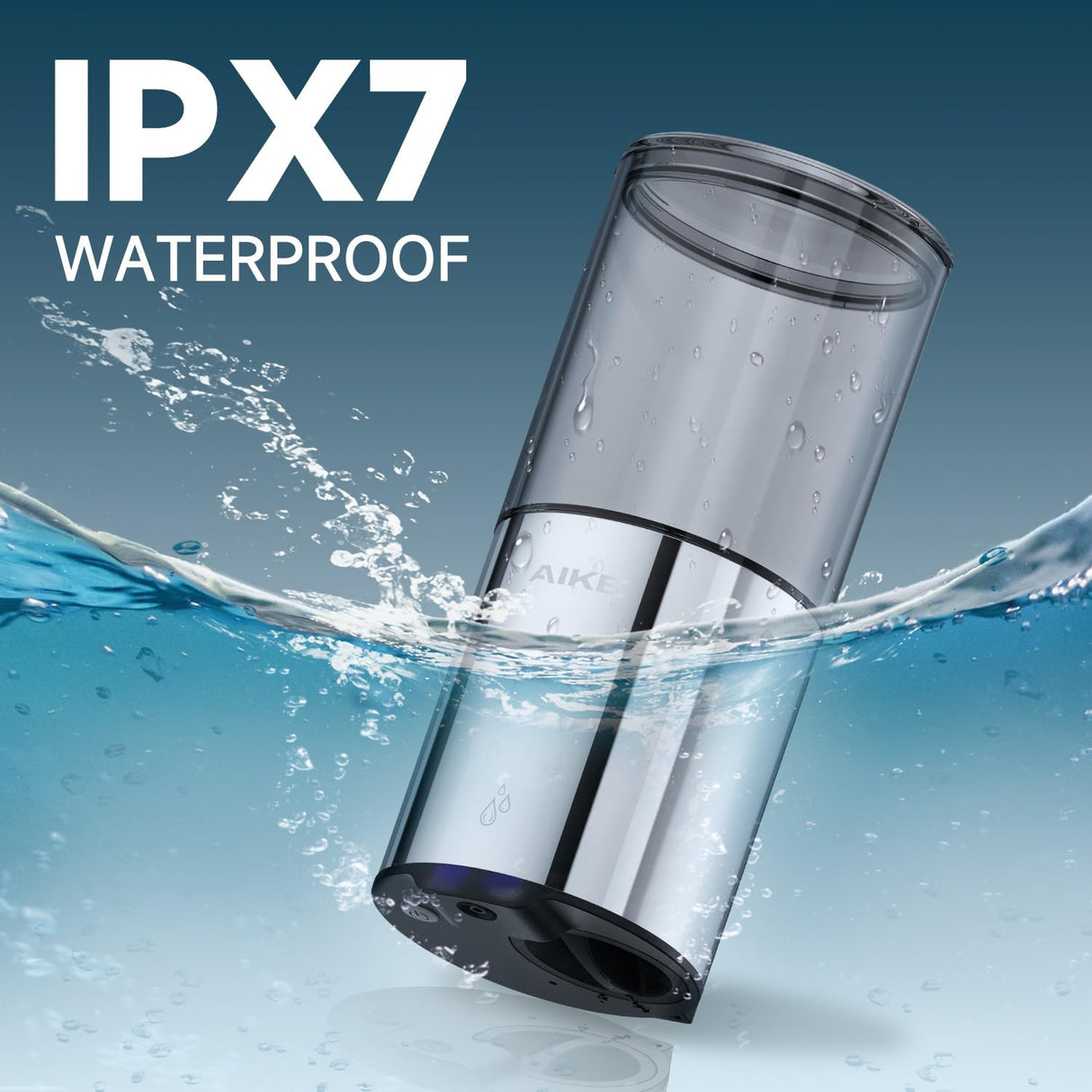 AIKE IPX7 Waterproof Automatic Soap Dispenser Wall Mount,for Home and Commercial Bathroom 13.5oz ,Model AK1213-1 - AIKE Direct Store