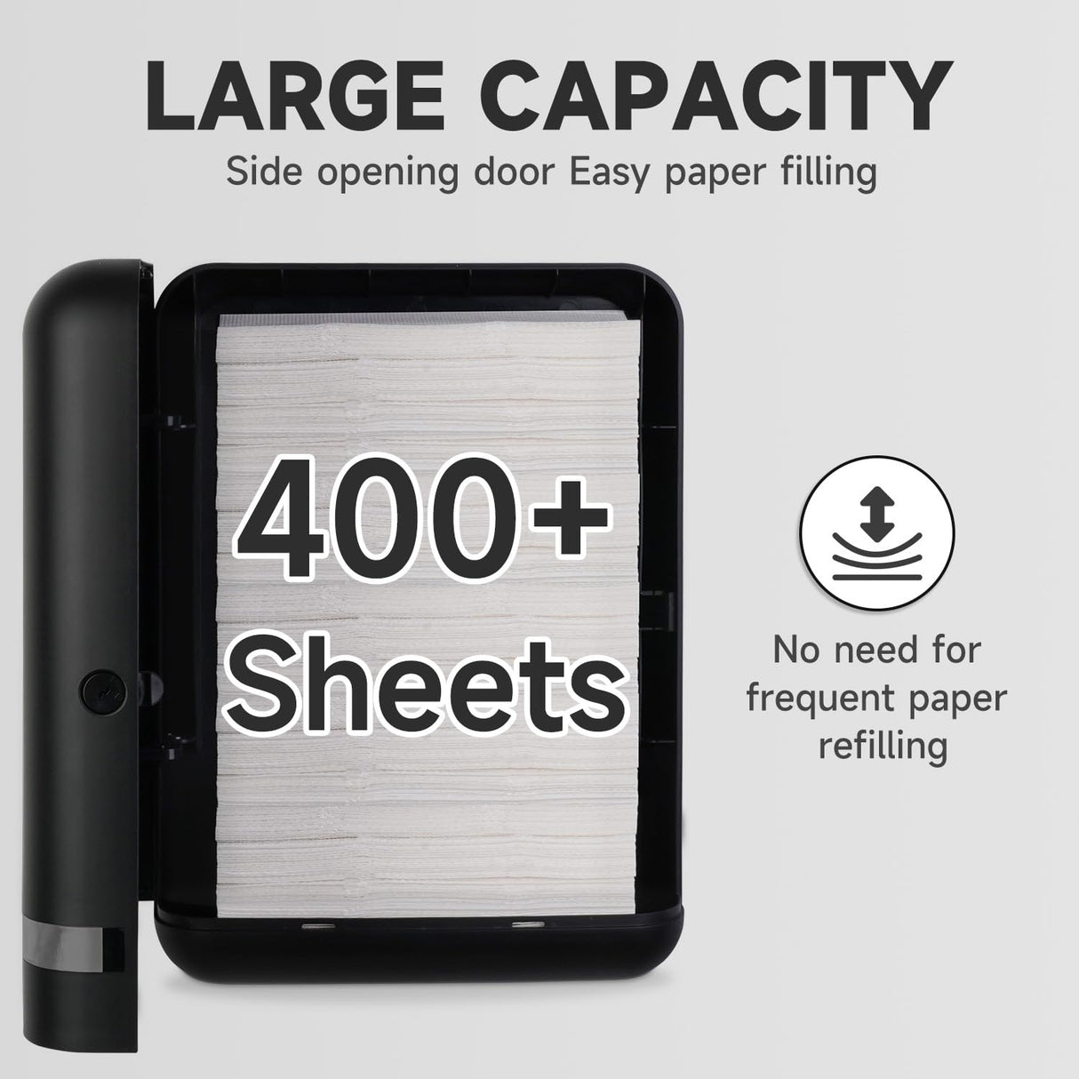 AIKE Commercial Wall Mount Paper Towel Dispenser with Lock,400 Sheets Large Capacity,Model AK5301