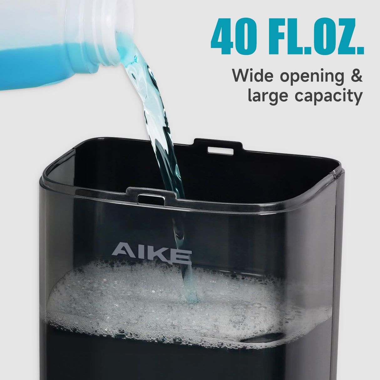 AIKE Wall-mounted Manual Liquid Soap Dispenser for Commercial Restrooms Large Capacity 40.58 fl oz/1.2L , Model AK1007 - AIKE Direct Store