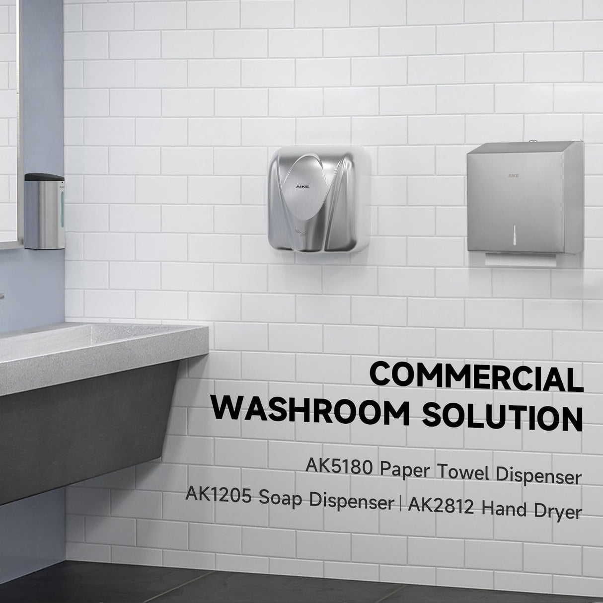 AIKE 250 Sheets Stainless Steel Commercial Wall Mount Paper Towel Dispenser with Lock,Model AK5180 - AIKE Direct Store