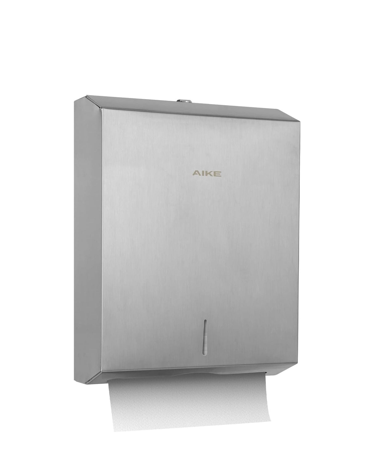 AIKE Multifold-Papierhandtuchspender, Taschentuchspender zur Wandmontage mit Smart Lock, 200 Blatt, gefaltete Größe 10" x 3,1" oder kleiner, AK5101