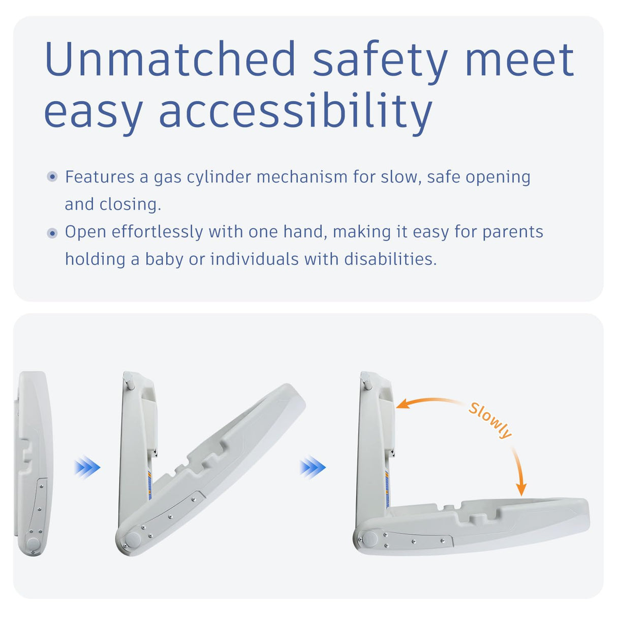 AIKE Commercial Baby Changing Station, Wall Mounted Foldable Baby Diaper Changing Table ADA Compliant, Model AK5901 - AIKE Direct Store