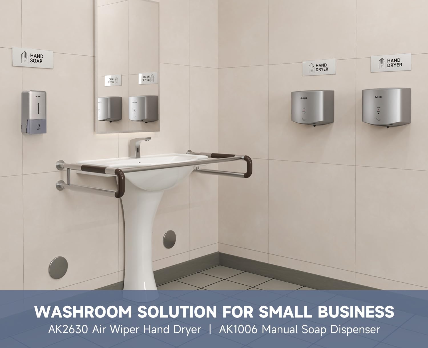 AIKE Manual Push Liquid Soap Dispenser for Commercial Bathroom 27oz Large Capacity,Model AK1006 - AIKE Direct Store