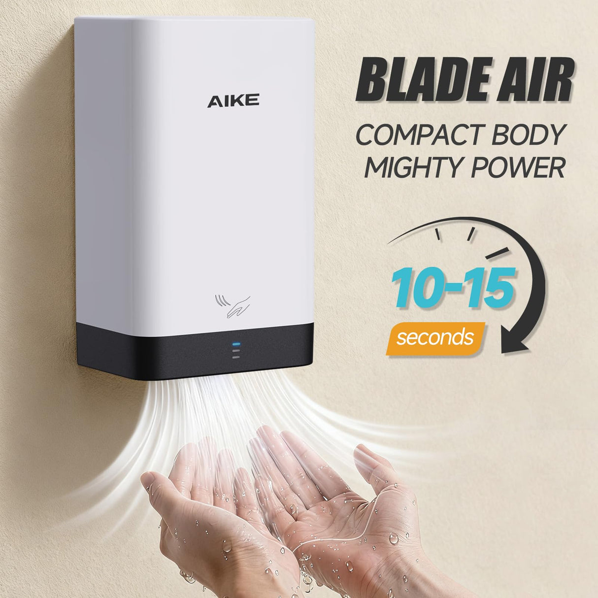 AIKE Electric Slim Hand Dryer For Household & Commercial Bathroom, AK2822
