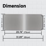 AIKE Stainless Steel Backsplash for Hand Dryer Wall Splash Guard Protector Panel AK28-WG(31.89'' X 13.19'',1 PCS) - AIKE Direct Store