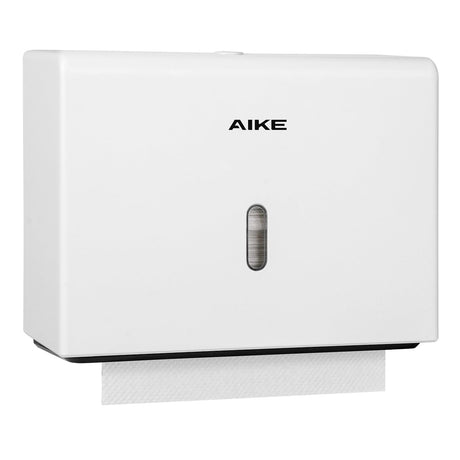 AIKE 200 Sheets Wall Mount Paper Towel Dispenser with Clear Window.Fit Multifold Paper Size 10"x3.1" or Smaller,Model AK5102 - AIKE Direct Store