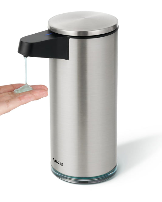 AIKE SensePro Automatic Soap Dispenser Type-C Rechargable, Stainless Matte Black Coating 12.8 fl.oz. for Liquid Soap