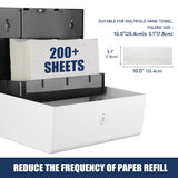 AIKE 200 Sheets Wall Mount Paper Towel Dispenser with Clear Window.Fit Multifold Paper Size 10"x3.1" or Smaller,Model AK5102 - AIKE Direct Store