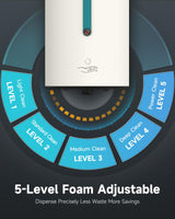 AIKE Automatic Foam Stainless Steel Soap Dispenser 5-Gear Adjustable 25 Fl Oz,Model AK1205FA - AIKE Direct Store