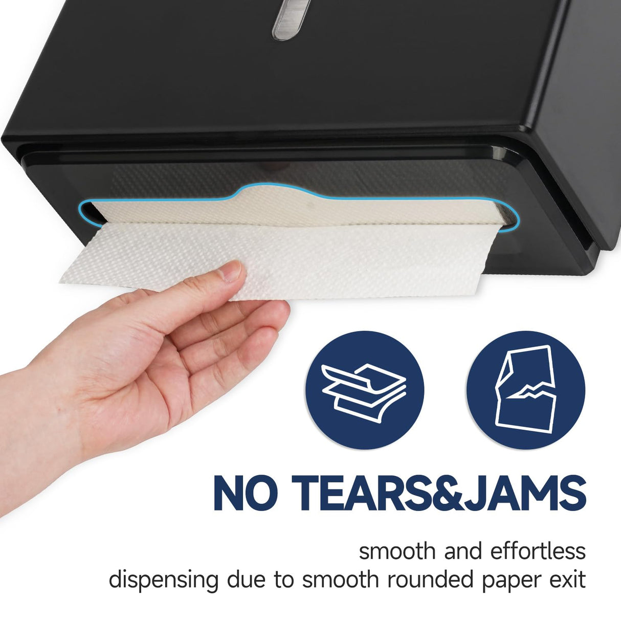 AIKE 200 Sheets Wall Mount Paper Towel Dispenser with Clear Window.Fit Multifold Paper Size 10"x3.1" or Smaller,Model AK5102 - AIKE Direct Store