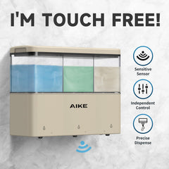 AIKE Touch-Free IPX7 Water Proof Shower Shampoo Dispenser, AK1903
