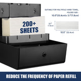 AIKE 200 Sheets Wall Mount Paper Towel Dispenser with Clear Window.Fit Multifold Paper Size 10"x3.1" or Smaller,Model AK5102 - AIKE Direct Store