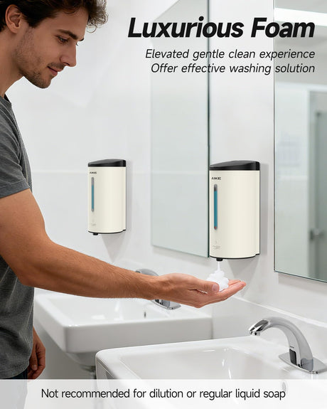 AIKE Automatic Foam Stainless Steel Soap Dispenser 5-Gear Adjustable 25 Fl Oz,Model AK1205FA - AIKE Direct Store