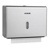 AIKE 200 Sheets Wall Mount Paper Towel Dispenser with Clear Window.Fit Multifold Paper Size 10"x3.1" or Smaller,Model AK5102 - AIKE Direct Store
