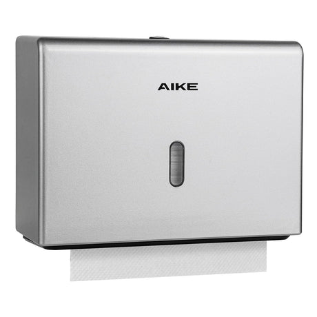 AIKE 200 Sheets Wall Mount Paper Towel Dispenser with Clear Window.Fit Multifold Paper Size 10"x3.1" or Smaller,Model AK5102 - AIKE Direct Store