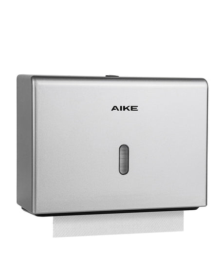 AIKE 200 Sheets Wall Mount Paper Towel Dispenser with Clear Window.Fit Multifold Paper Size 10"x3.1" or Smaller,Model AK5102 - AIKE Direct Store