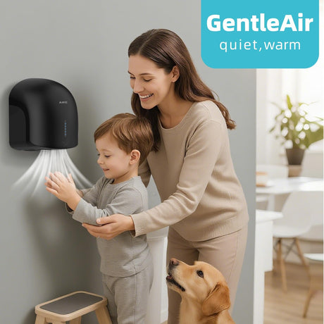 AIKE Low Noise Warm Hand Dryer for Home Bathroom , Easy Installation, 1500W-1900W,AC110V-130V, Model AK2637 - AIKE Direct Store