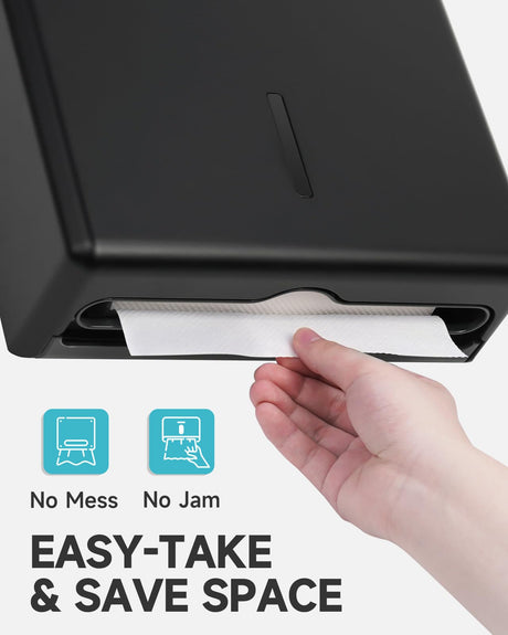 AIKE Commercial Wall Mount Paper Towel Dispenser with Lock, 400 Sheet Capacity, Fits Folded Size 10" x 3.5" Towels, Model AK5302 - AIKE Direct Store