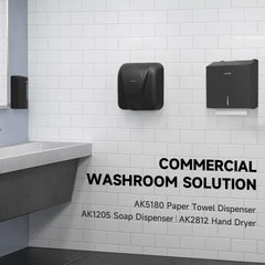 AIKE 250 Sheets Stainless Steel Commercial Wall Mount Paper Towel Dispenser with Lock,Model AK5180