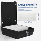 AIKE 400 Sheets Multifold Paper Towel Dispenser with Lock,Large Capacity Commercial Stainless Steels Wall Mount Tissue Dispenser AK5181 (Folded Size 10.6" x 3.9" Or Smaller) - AIKE Direct Store