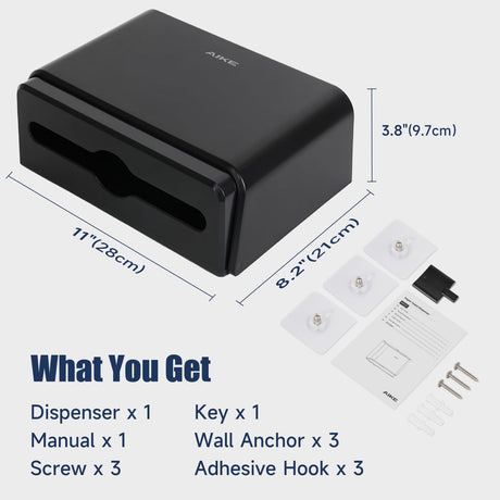 AIKE Paper Towel Dispenser 200 Sheets Capacity,Model AK5101 - AIKE Direct Store