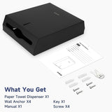 AIKE 400 Sheets Multifold Paper Towel Dispenser with Lock,Large Capacity Commercial Stainless Steels Wall Mount Tissue Dispenser AK5181 (Folded Size 10.6" x 3.9" Or Smaller) - AIKE Direct Store