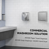 AIKE 250 Sheets Stainless Steel Commercial Wall Mount Paper Towel Dispenser with Lock,Model AK5180 - AIKE Direct Store