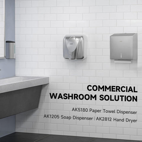 AIKE 250 Sheets Stainless Steel Commercial Wall Mount Paper Towel Dispenser with Lock,Model AK5180 - AIKE Direct Store