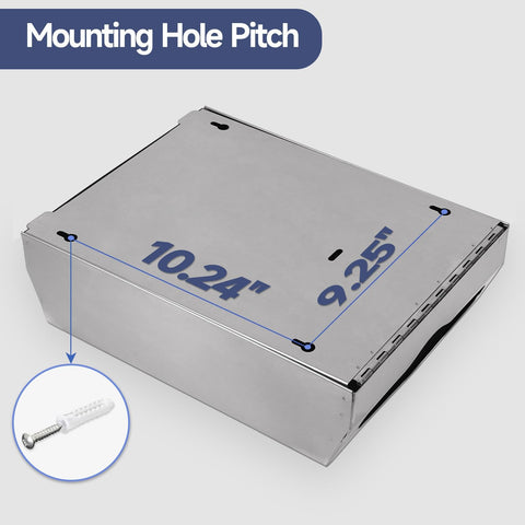 AIKE 400 Sheets Multifold Paper Towel Dispenser with Lock,Large Capacity Commercial Stainless Steels Wall Mount Tissue Dispenser AK5181 (Folded Size 10.6" x 3.9" Or Smaller) - AIKE Direct Store