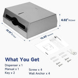 AIKE 250 Sheets Stainless Steel Commercial Wall Mount Paper Towel Dispenser with Lock,Model AK5180 - AIKE Direct Store