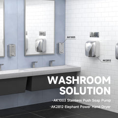 AIKE  37 FL OZ Stainless Steel Soap Dispenser With Anti-Leak Brass Pump, AK1003