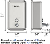 AIKE  37 FL OZ (1100ml) Stainless Steel Soap Dispenser With Anti-Leak Brass Pump, AK1003 - AIKE Direct Store