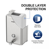 AIKE  37 FL OZ (1100ml) Stainless Steel Soap Dispenser With Anti-Leak Brass Pump, AK1003