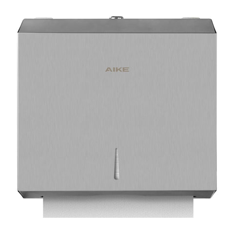 AIKE 250 Sheets Stainless Steel Commercial Wall Mount Paper Towel Dispenser with Lock,Model AK5180 - AIKE Direct Store