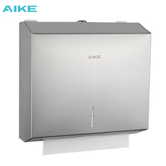AIKE 250 Sheets Stainless Steel Commercial Wall Mount Paper Towel Dispenser with Lock,Model AK5180