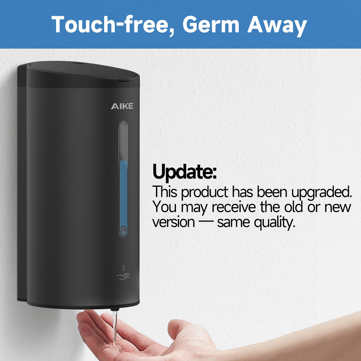 AIKE Automatic 5-Gear Adjustable Liquid Soap Dispenser 27 Fl Oz, AK1205 - AIKE Direct Store