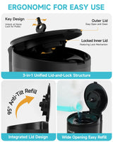 AIKE Automatic 5-Gear Adjustable Liquid Soap Dispenser 25 Fl Oz, AK1205E