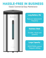 AIKE Automatic 5-Gear Adjustable Liquid Soap Dispenser 25 Fl Oz, AK1205E