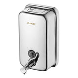 AIKE Stainless Steel Shelled Manual Soap Dispenser For Bathroom, 34fl.oz/1000ml,Model AK1001