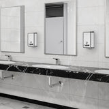 AIKE Stainless Steel Shelled Manual Soap Dispenser For Bathroom, 34fl.oz/1000ml,Model AK1001