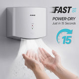 AIKE Air Wiper Compact Electric Hand Dryer for Commercial Bathroom, AK2630s