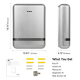 AIKE Commercial Wall Mount Paper Towel Dispenser with Lock,400 Sheets Large Capacity,Model AK5301