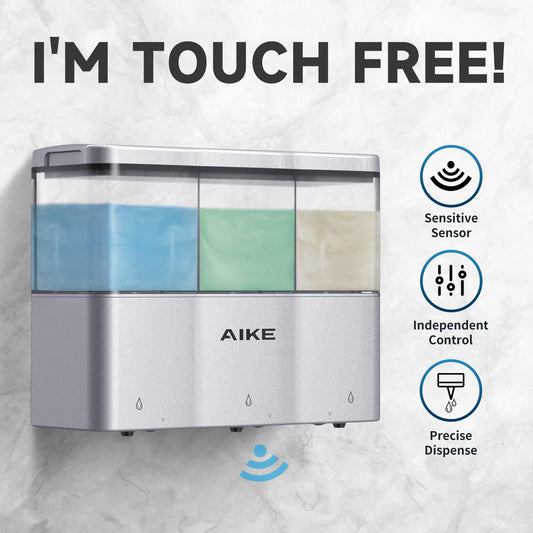 AIKE Touch-Free IPX7 Water Proof Shower Shampoo Dispenser, AK1903