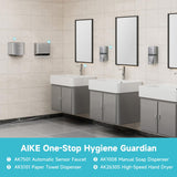 AIKE Manual Liquid Soap Dispenser with Extended Pump, 27fl oz /800ml Large Capacity for Commercial Bathrooms,Model AK1008 - AIKE Direct Store