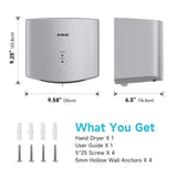 AIKE Air Wiper Compact Electric Hand Dryer for Commercial Bathroom, AK2630s