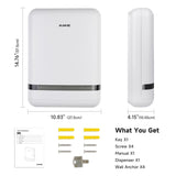AIKE Commercial Wall Mount Paper Towel Dispenser with Lock,400 Sheets Large Capacity,Model AK5301